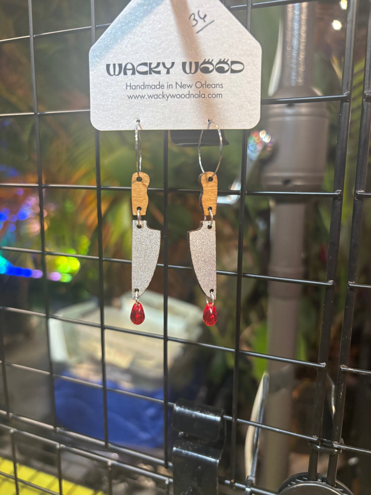 Knife earrings