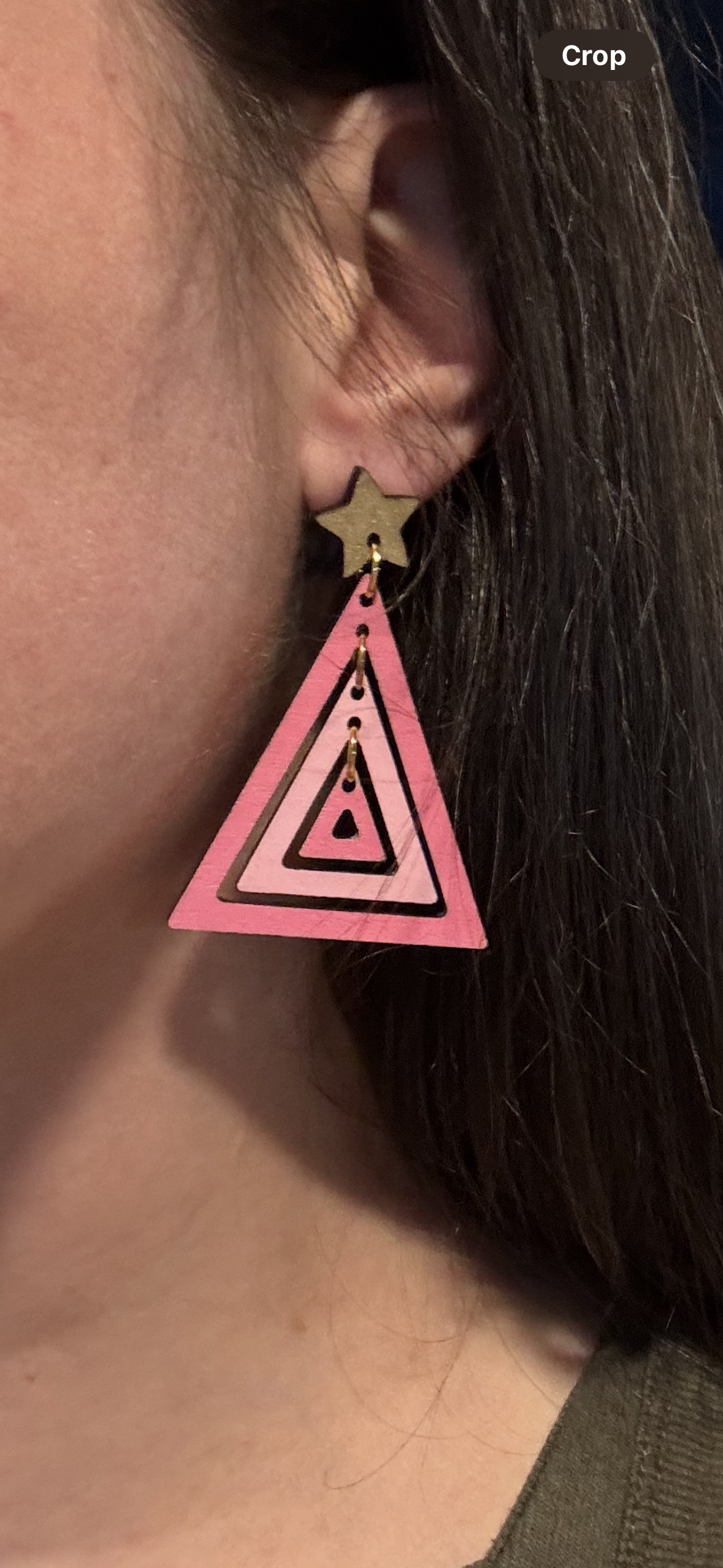 Christmas Tree Earrings Abstract