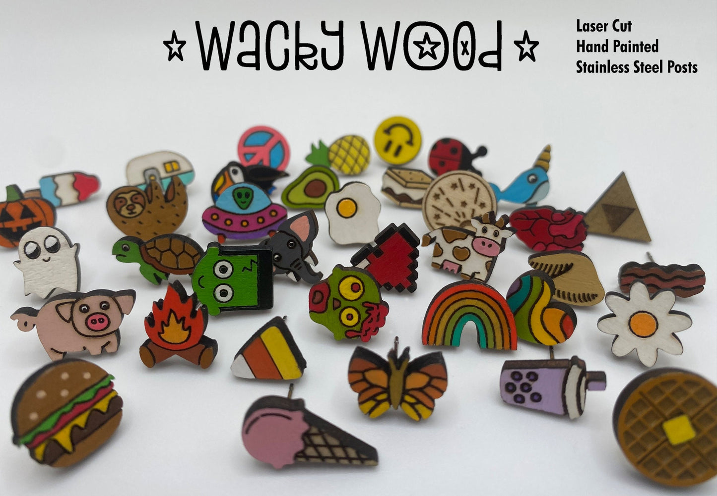 Chicken Earrings, Animal Earrings