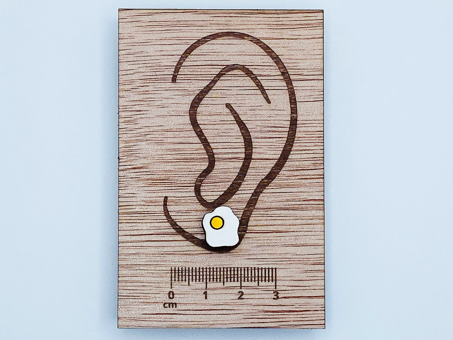 Breakfast Egg stud earrings, Funny Food studs, Fun eggs, Novelty Earrings, Wooden Earring, Foodie gifts