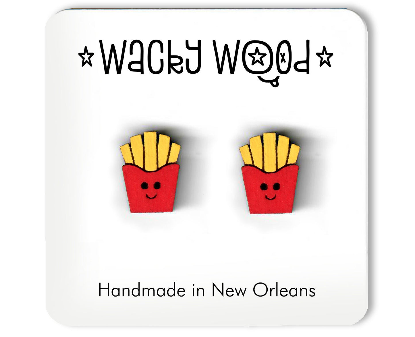 Fries Earrings, French Fries, Food Earrings, Fun Gift, Stud Earrings, gift earrings, laser cut earrings