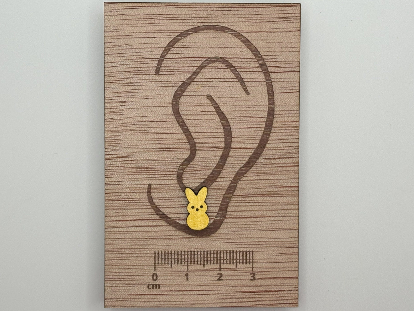 Marshmallow Easter Candy, Fun Gift, Stud Earrings, Novelty Earrings, Wooden Earring