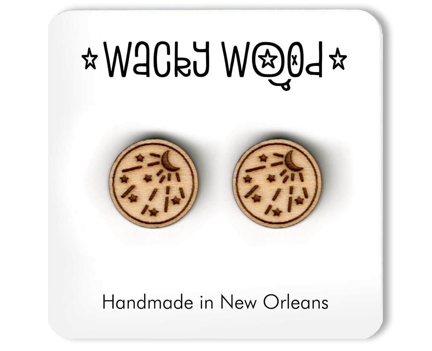 Water Meter Earrings, New Orleans Earrings, Sewage and Water board, SWB, Nola Stud Earrings, Novelty Earrings, Wooden Earring