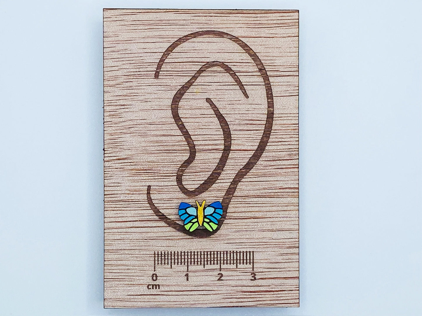 Butterfly Earrings, Nature Earrings, Food Earrings, Fun Gift, Stud Earrings, Novelty Earrings, Wooden Earring, Foodie gifts