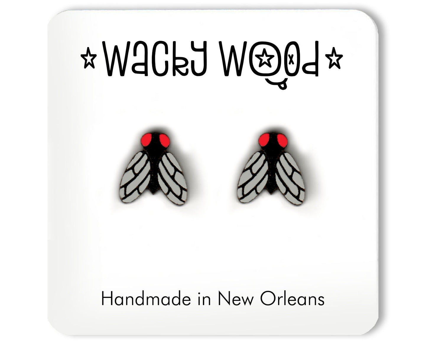 Fly Stud earrings, Bug earrings, laser cut stud earrings