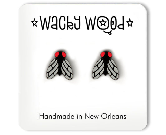 Fly Stud earrings, Bug earrings, laser cut stud earrings