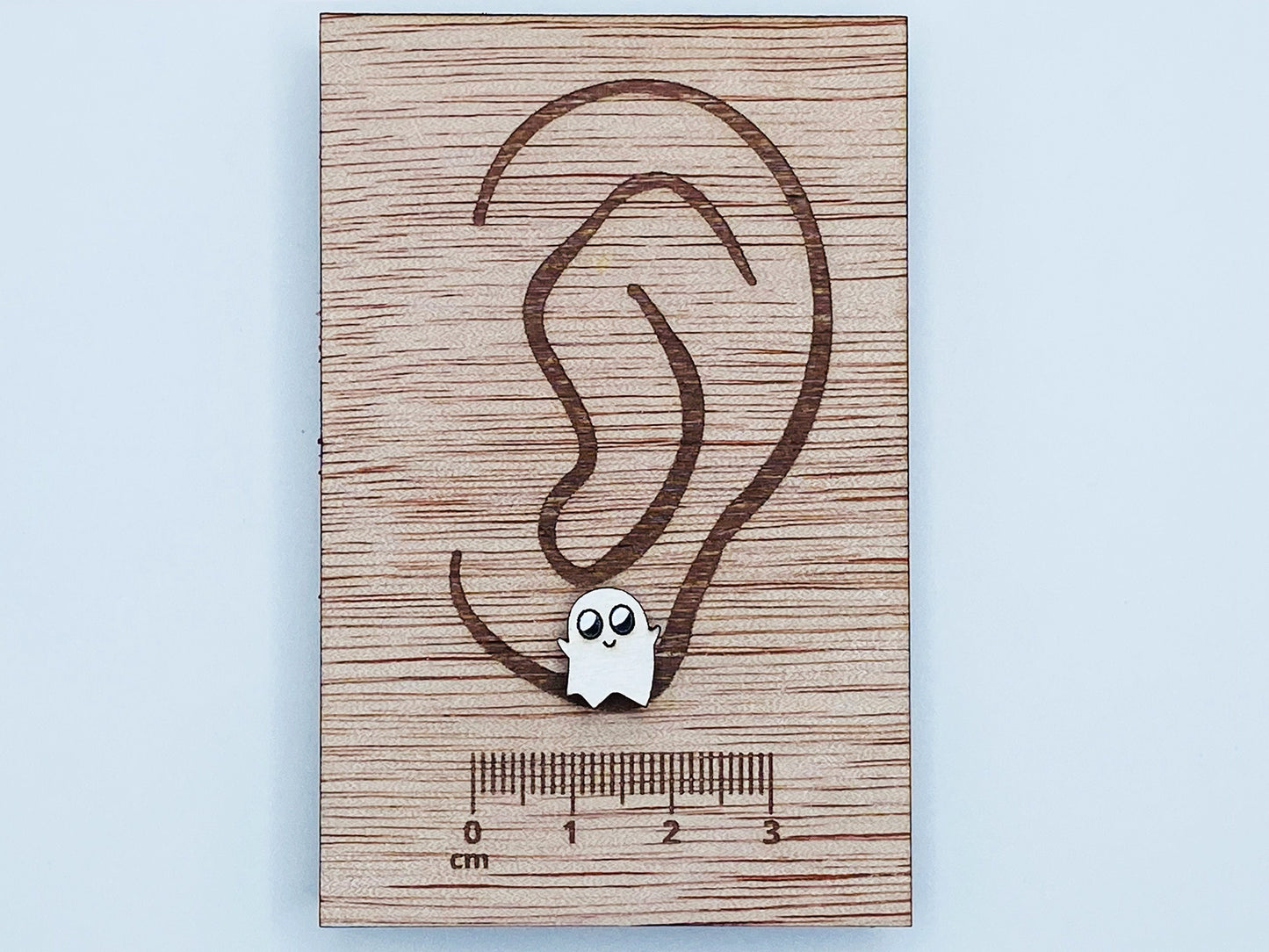 Ghost Earring, Halloween Earrings, monster, Fun Gift, Stud Earrings, Novelty Earrings, Wooden Earring