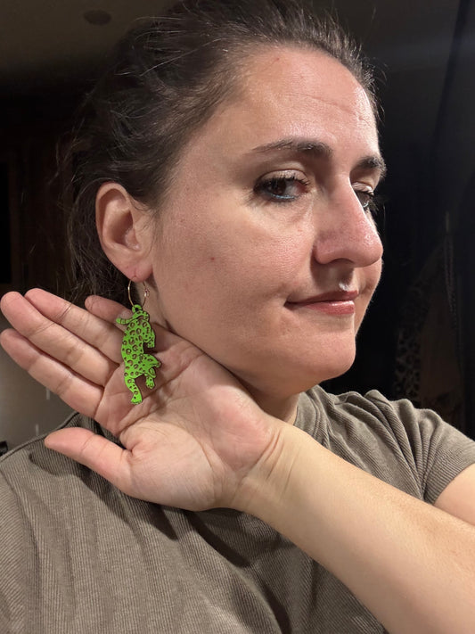 Cheetah Earrings Hoops