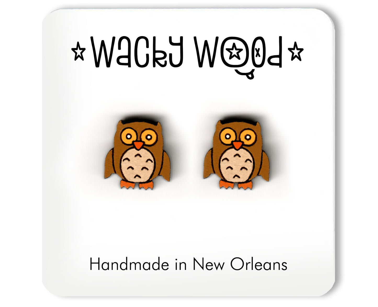 Owl Earrings, Animal earring, Stud earrings