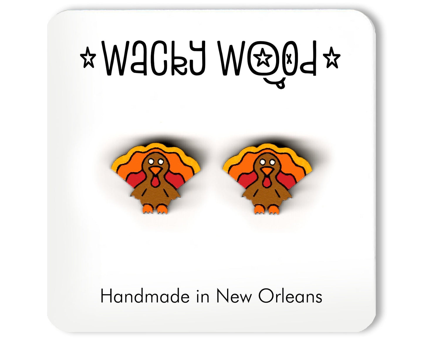 Turkey Earrings, Thanksgiving Earrings, Stud Earring