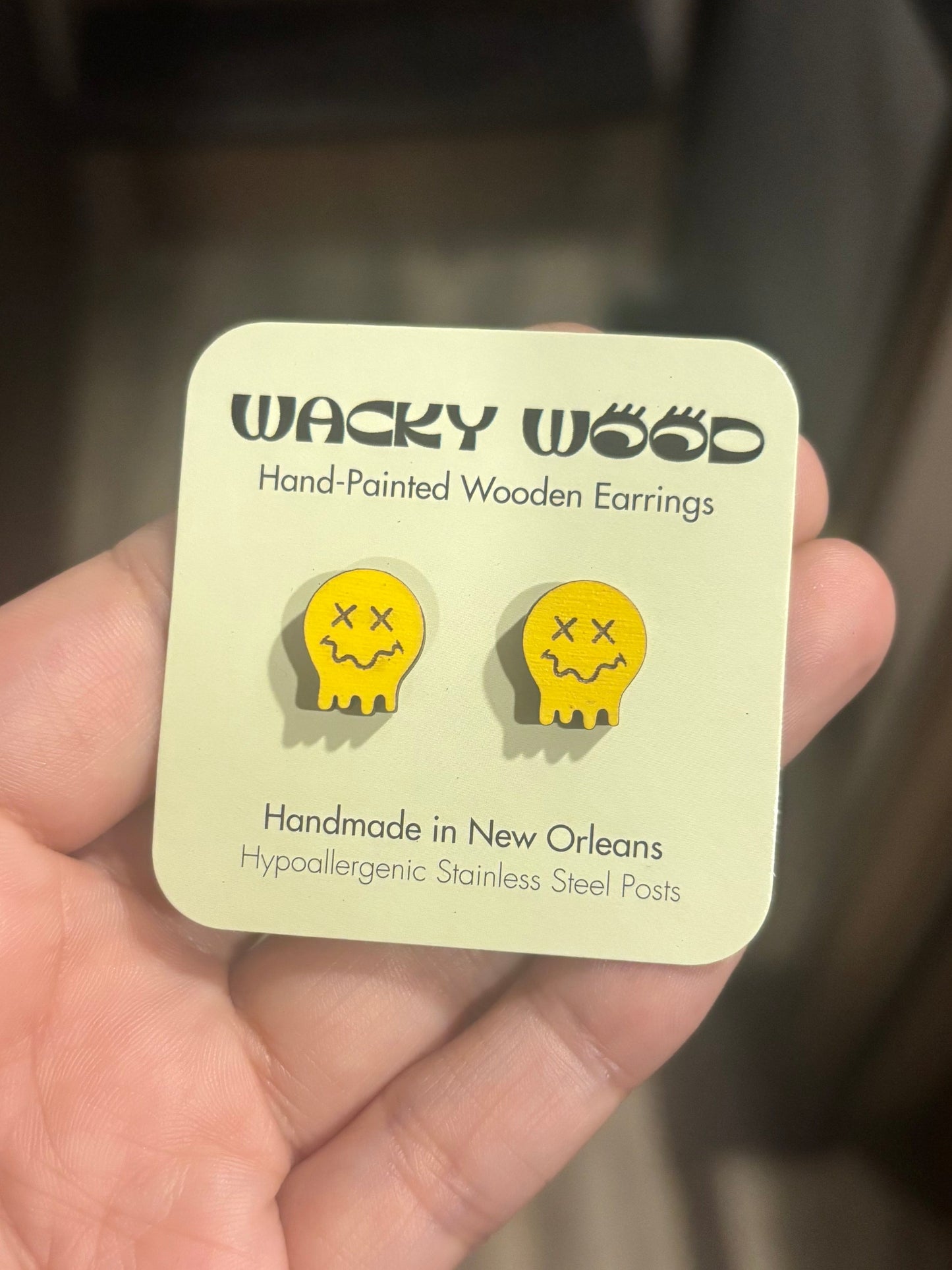Melty Face Stud Earrings